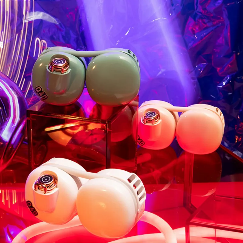 

Multi-Color Folding Sports Fan Neck Ring Hanging Neck Lazy USB Charging Fans Outdoor Mini Portable Practical Durable Fans