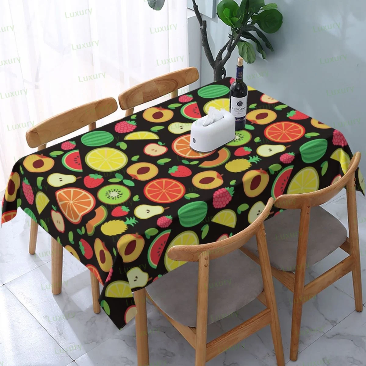 

Tablecloth Rectangle 54 X 72 Inch Waterproof Table Cloth Anti Wrinkle Table Cover for Kitchen Dining Room