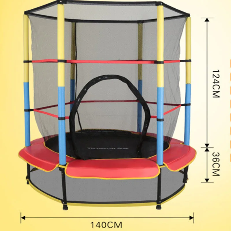 Детский батут Круглый бесшумный эластичный трос для фитнеса с защитной сеткой 55