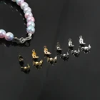 Цепочка шариковая, Обжимные бусины, разные цвета, 200 шт., 4x7 мм, для самостоятельного изготовления ювелирных изделий, принадлежности для браслетов