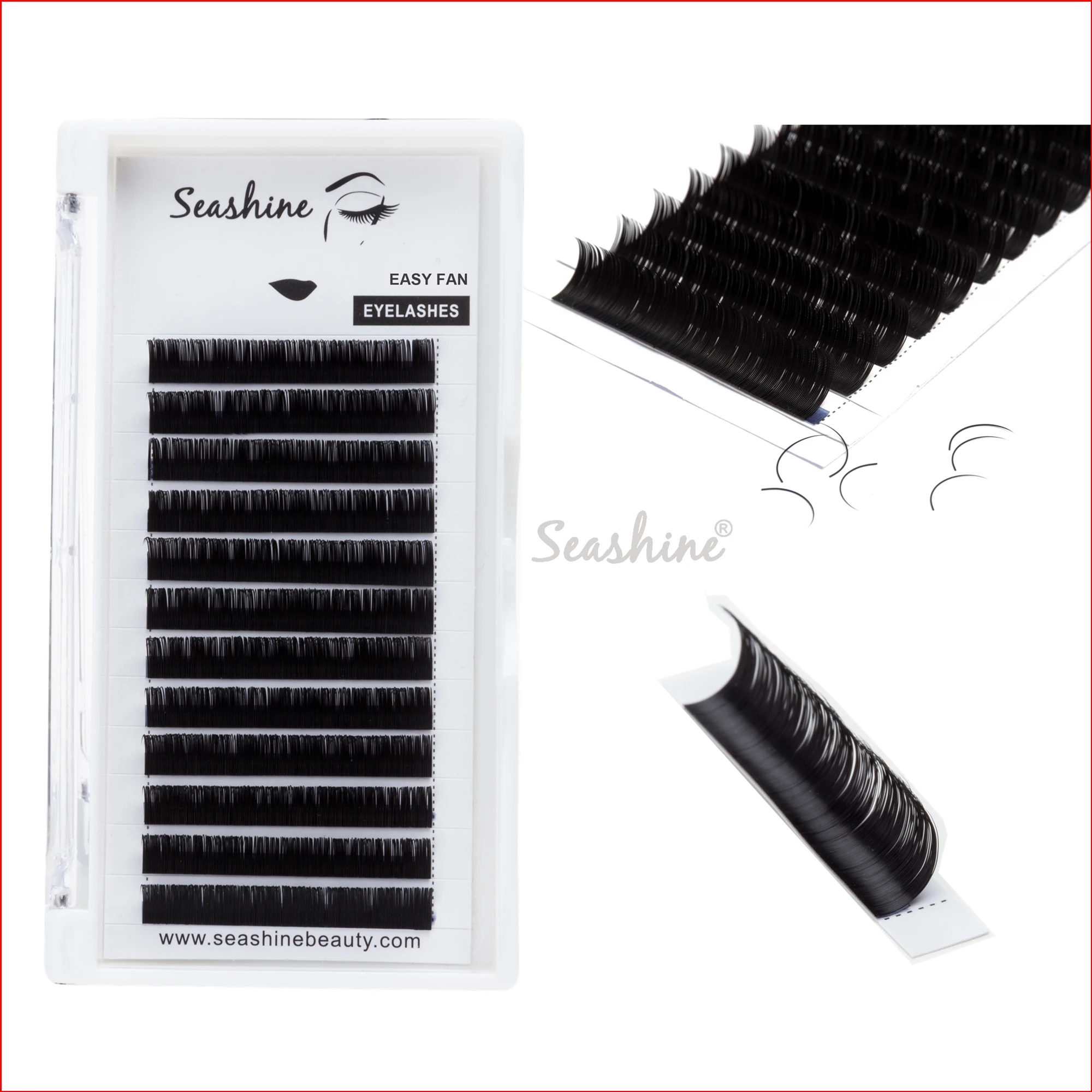 Ресницы для наращивания Seashine, индивидуальные натуральные мягкие норковые накладные ресницы для макияжа