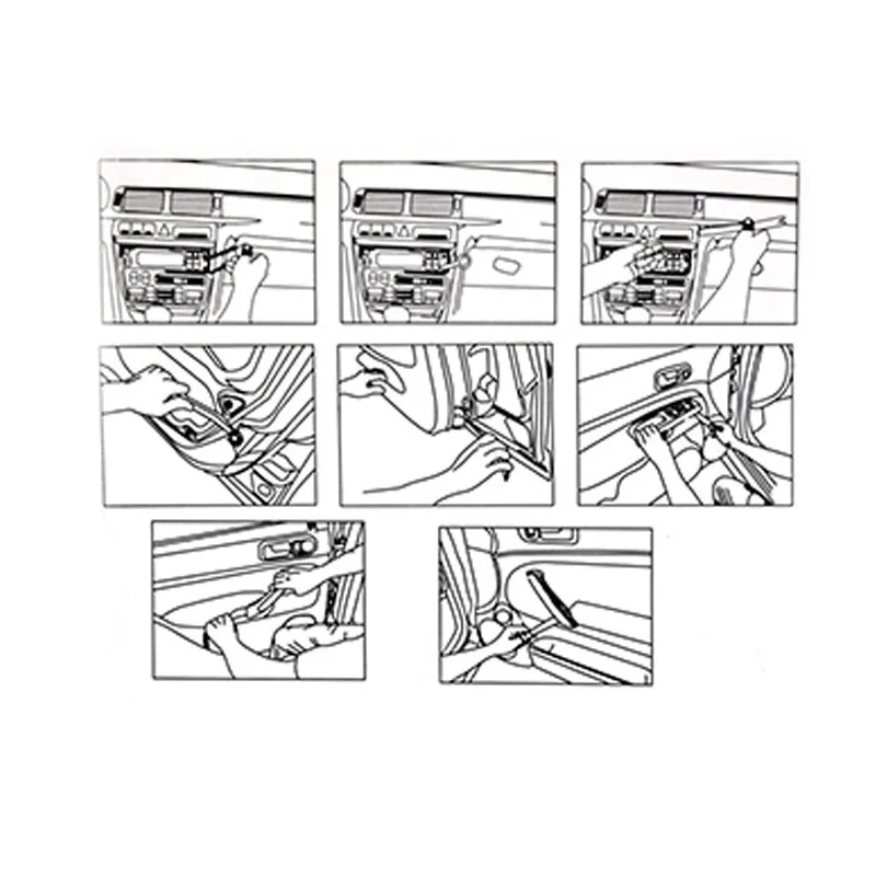 Инструмент для разборки интерьера автомобиля 4 дверных панели платформа