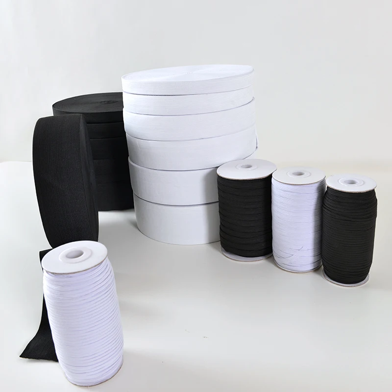 4 м/лот белый черный эластичная лента штаны для одежды утолщенная резинка на