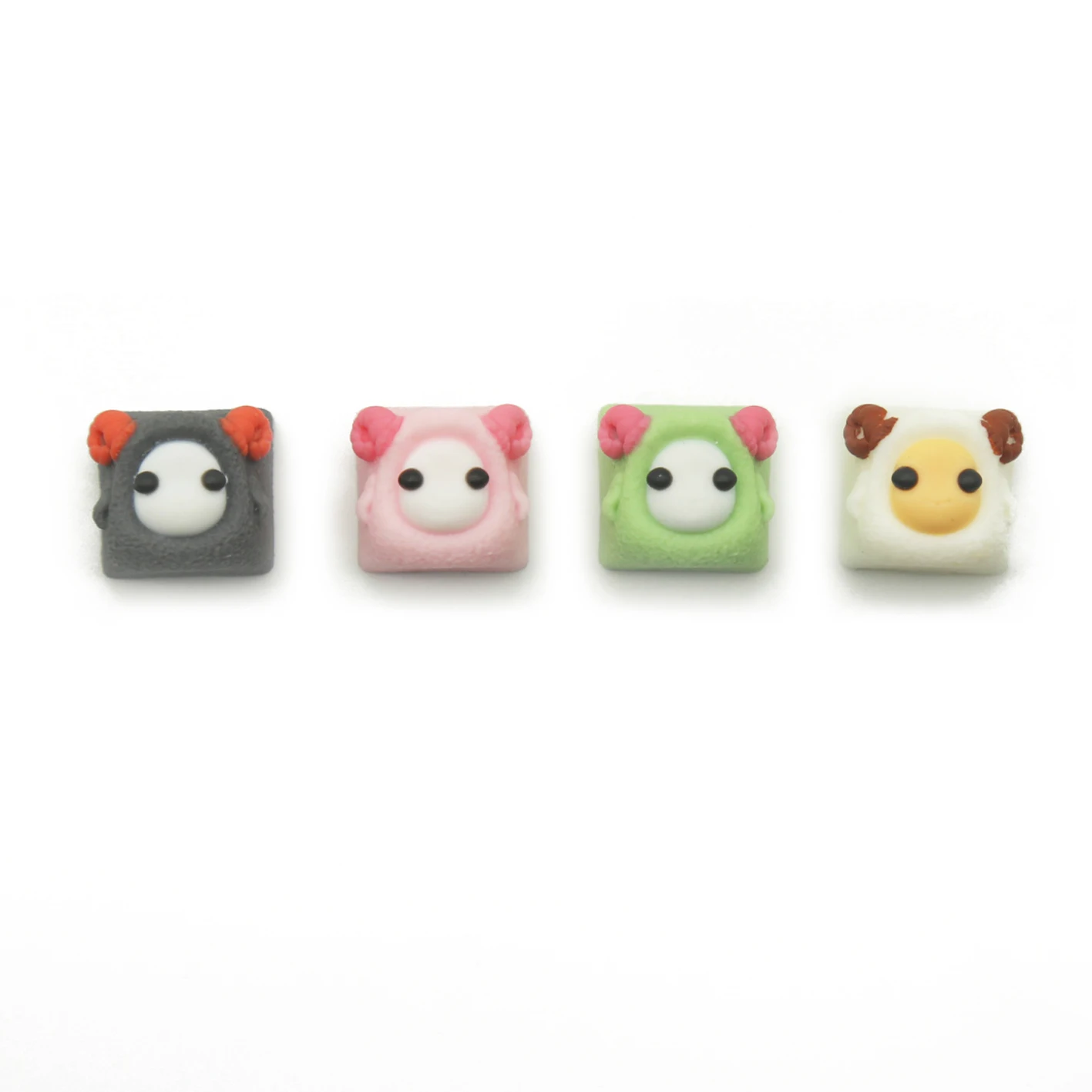 

Handcraft Little Sheep Resin Artisan Keycap for MX Switch Mechanical Keyboard Cute Pink White Light Green Dark Gray Girl Gift