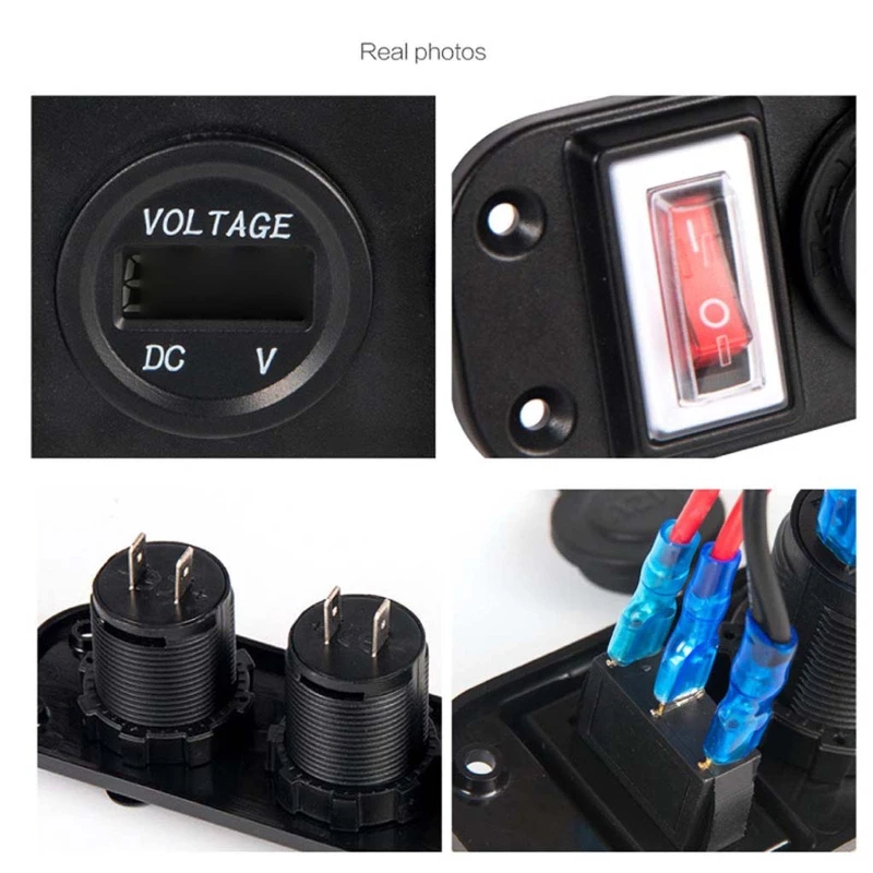 12V 24V автомобиль QC3.0 Тип USB C PD быстрая Зарядное устройство гнездо Панель