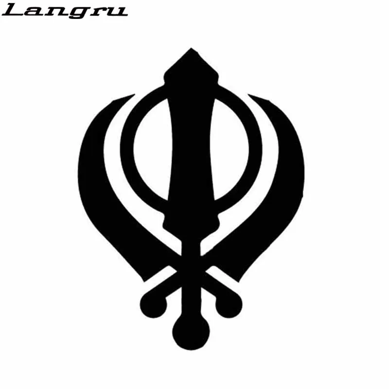 

Langru 10CM*13.4CM Interesting Sikh Religious Symbol Vinyl Decal Mysterious Car Sticker Accessories Jdm