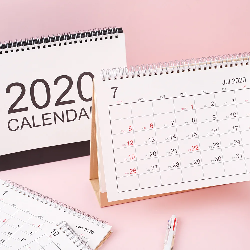 Coloffice 2020 календарь креативный простой Рабочий стол план украшения двойной
