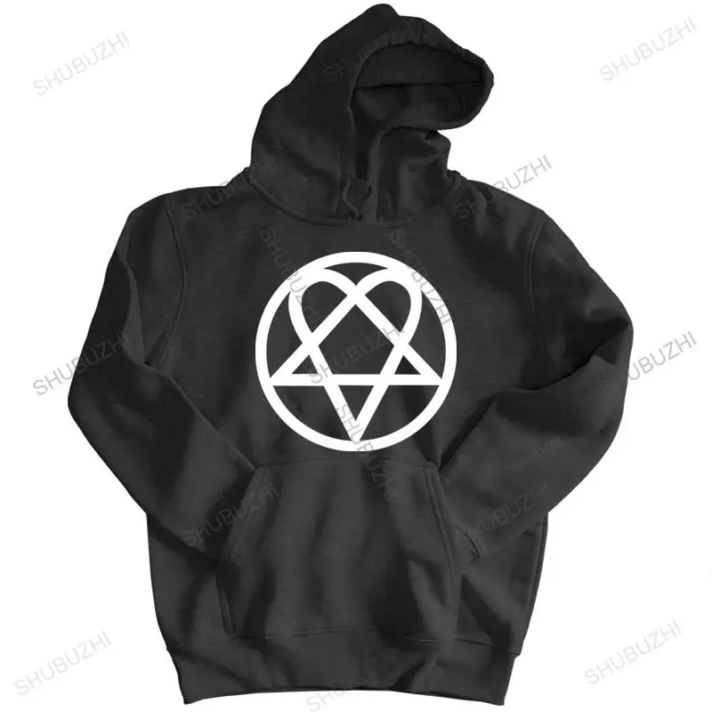 

new arrived men sweatshirts New HIM H.I.M. Filigree Gold Heartagram Image Black hoodie Official Female Spring and Autumn Zip-up