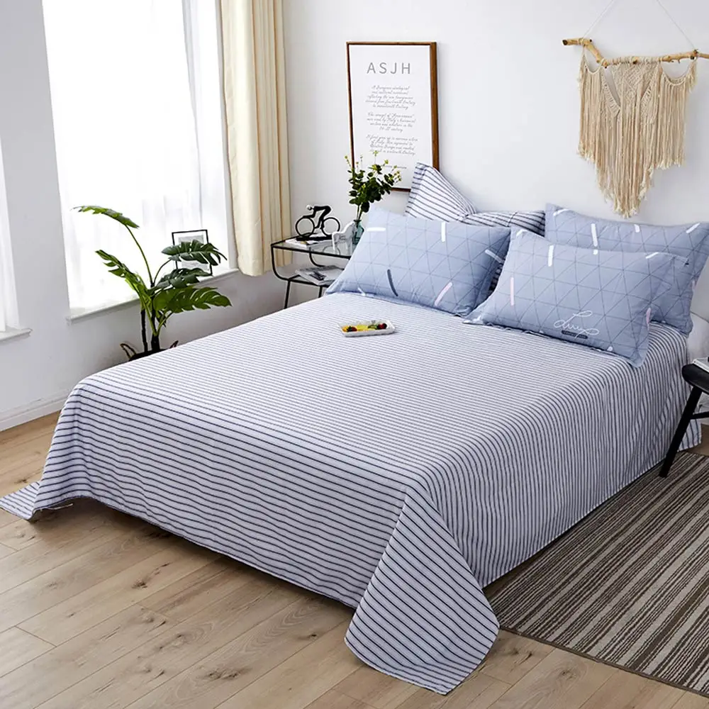 2023607 flat sheet Svetanya, 100 хлопок, простыни с принтом, простыни для постельного белья, односпальные, полные, королевские, королевские размеры - Цвет: 2023607 flat sheet
