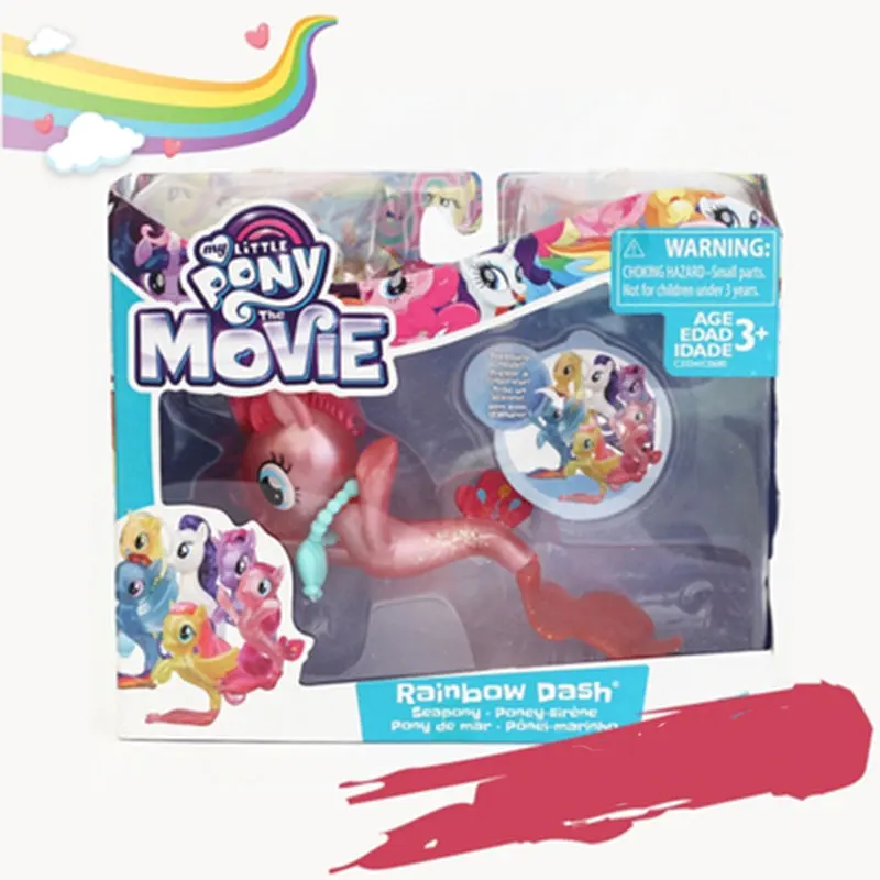 My Little Pony серия фильмов ПВХ Русалочка пони игрушка Твайлайт блеск радуга тире