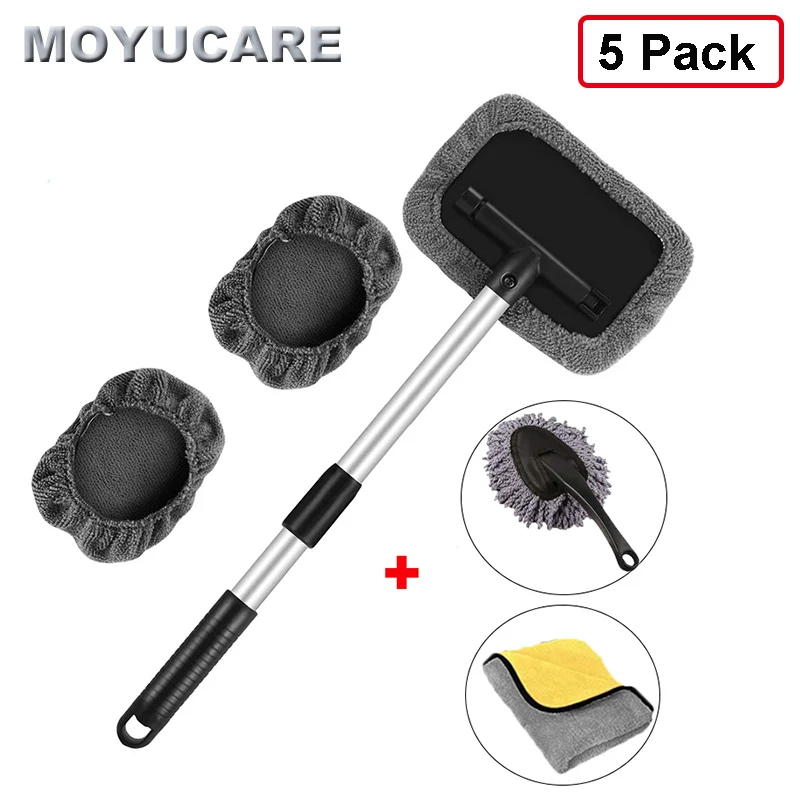 Щетка для мытья окон автомобиля стеклоочиститель из микрофибры с выдвижной