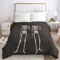 duvet cover 22024090135150 3d bedding doublequeenking size comforterquiltblanket cover with zipper skull black