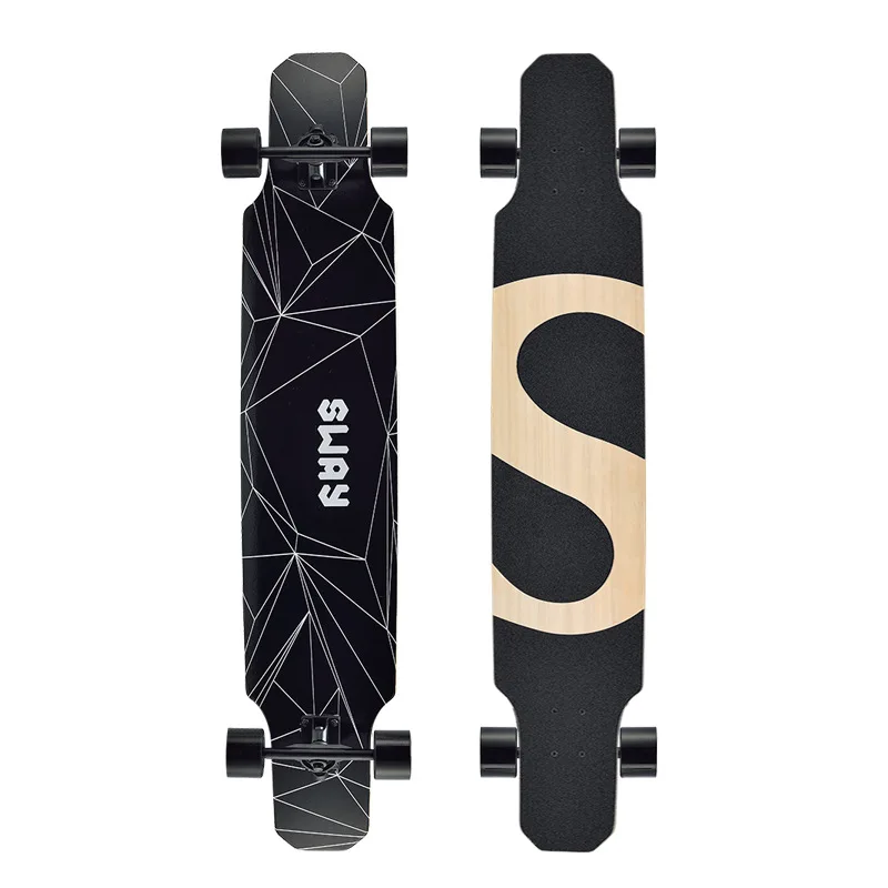 

Action Adults Maple Skateboard Fashion Longboard Shape Maple Skateboard Drift Skate Street Deskorolka Entertainment BY50HB