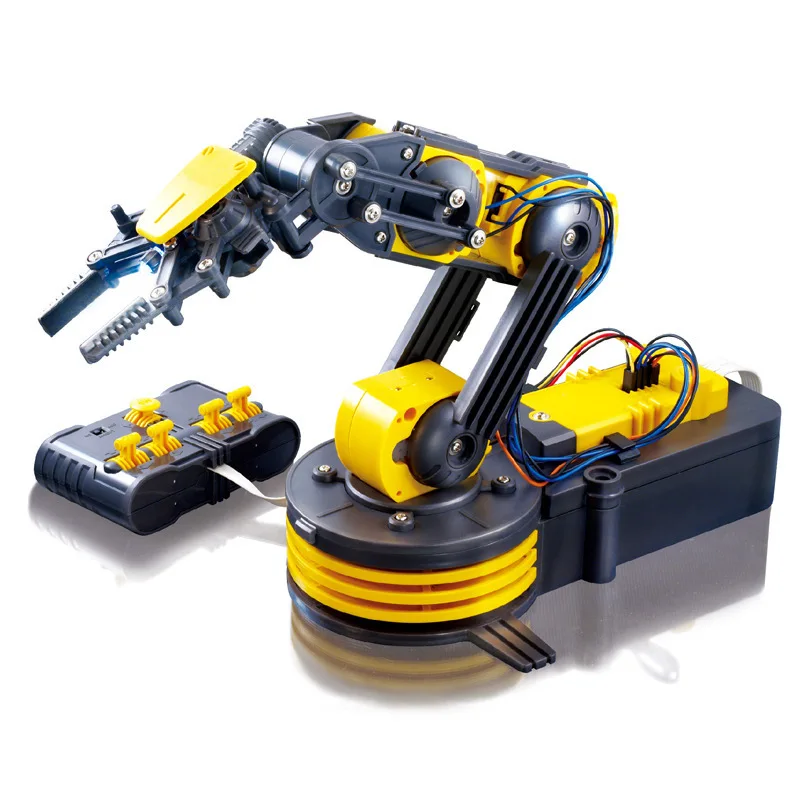 Motor Machine Arm Magic Remote Control Handle Science Experiment Student Hands-on Brain Assembling Educational Boy Toys