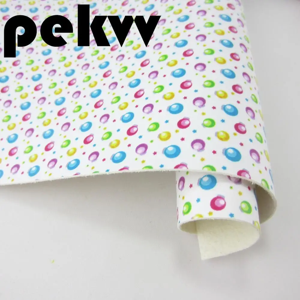 PR044 Stars Printed Faux Leather stars dots plaid For DIY bows Accessories crafts projects A4 Sheet 8"x11.8" PR010 - Color: PR044