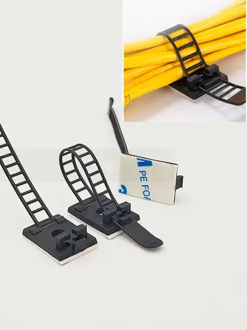 Органайзер для проводов. Регулируемые крепления для кабельных стяжек. Крепежные зажимы для кабеля. Самоклеящийся держатель для кабеля. Монтажная база для кабельных стяжек. Кабельный зажим.