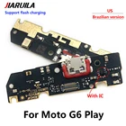 Оригинальный USB-разъем для зарядки, гибкий кабель для Motorola Moto G6 Play с микрофоном, сменный аксессуар