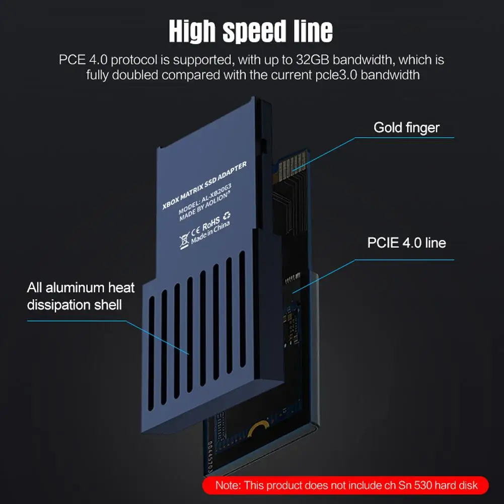 Расширитель памяти для Xbox Series X|S Solid State Drive-NVMe SSD X S Конверсионный блок жесткого диска.