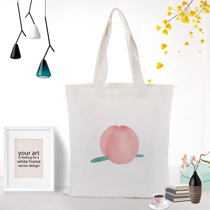 Honey peach, Холщовая Сумка, сумка для покупок, на заказ, с принтом логотипа, текст, сделай сам, для ежедневного использования, экологическая, многоразовая утилизация