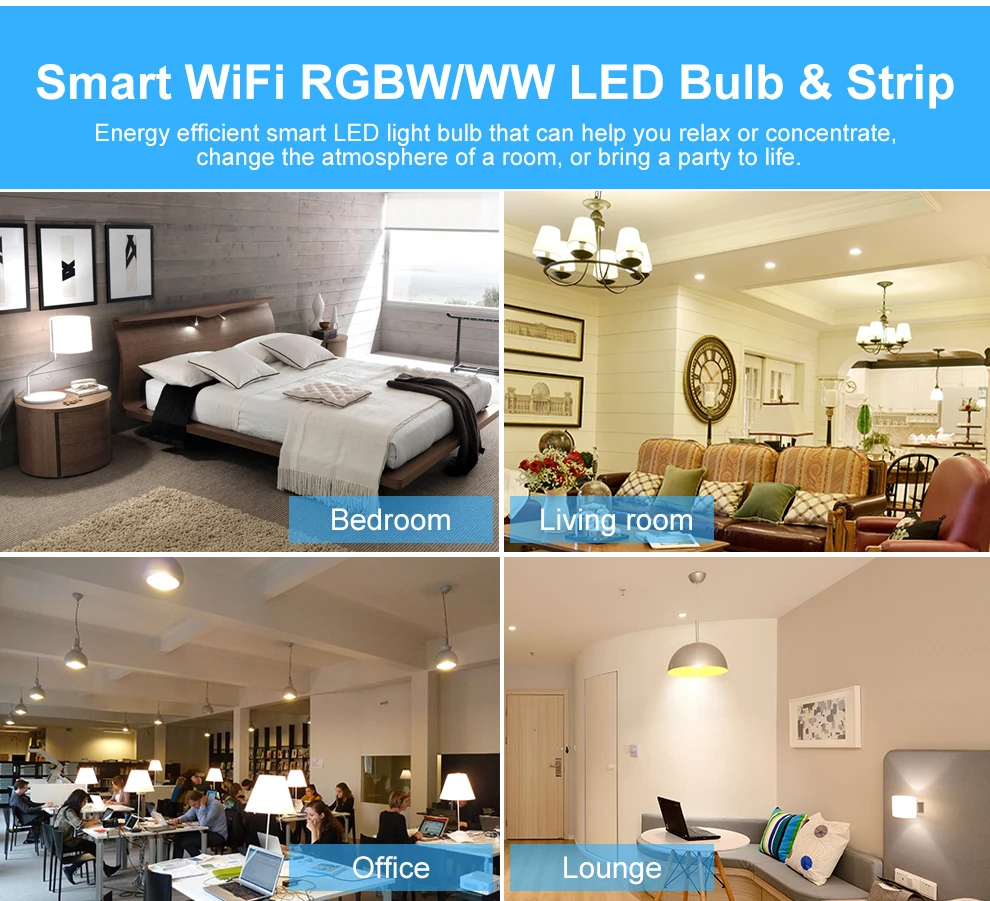 Tuya умный контроль WiFi RGB светодиодный светильник Smart Life APP совместим с Amazon Alexa и Google Home управление голосом