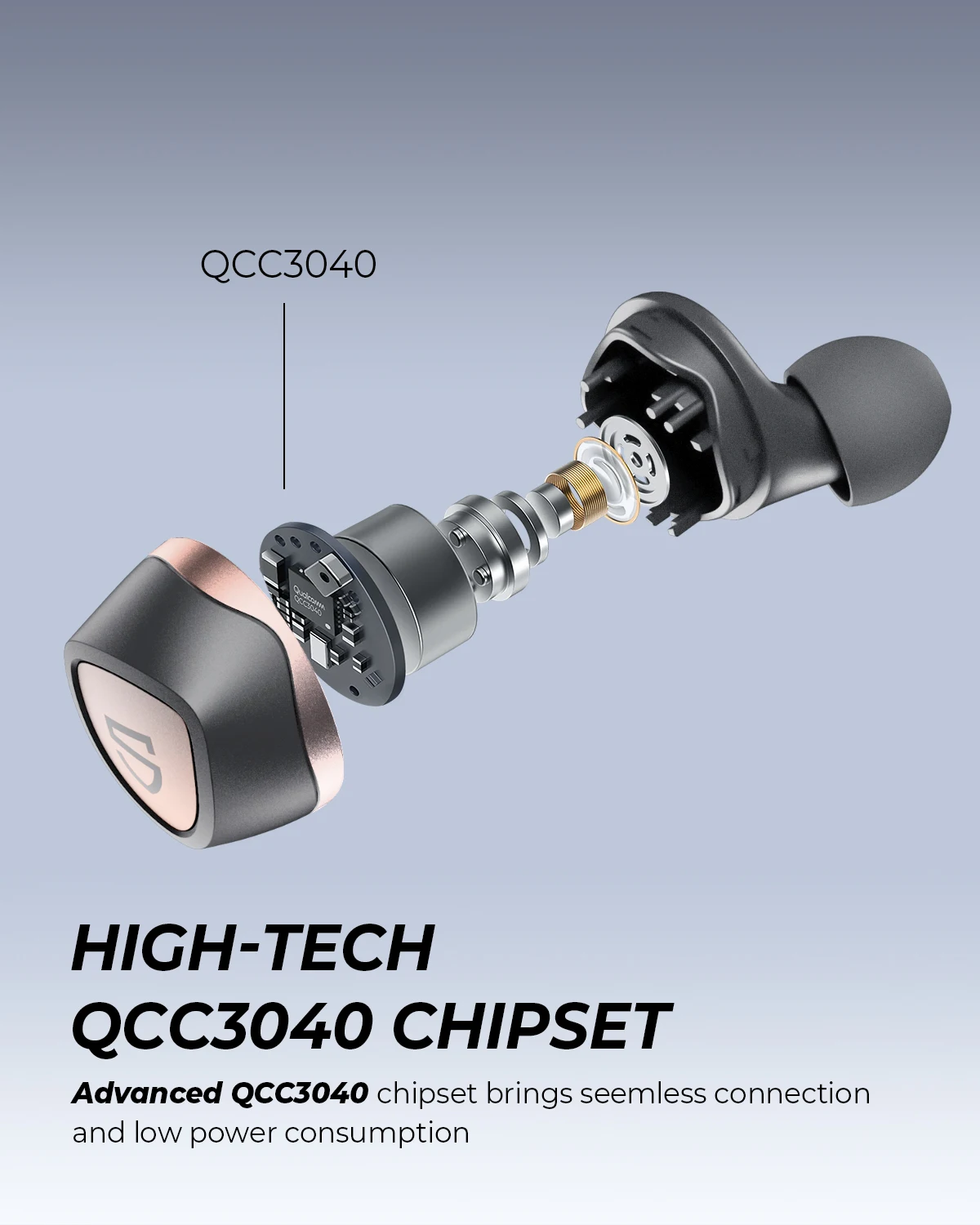 SOUNDPEATS Sonic Bluetooth 5.2 QCC3040 