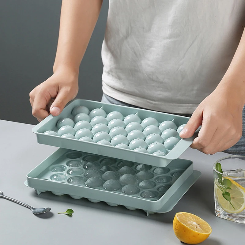 

18/33 Grids Ice Tray Molds 3D Round/Cone Ice Molds Home Bar Party Round Ball Ice Cube Makers Kitchen DIY Ice Cream Moulds