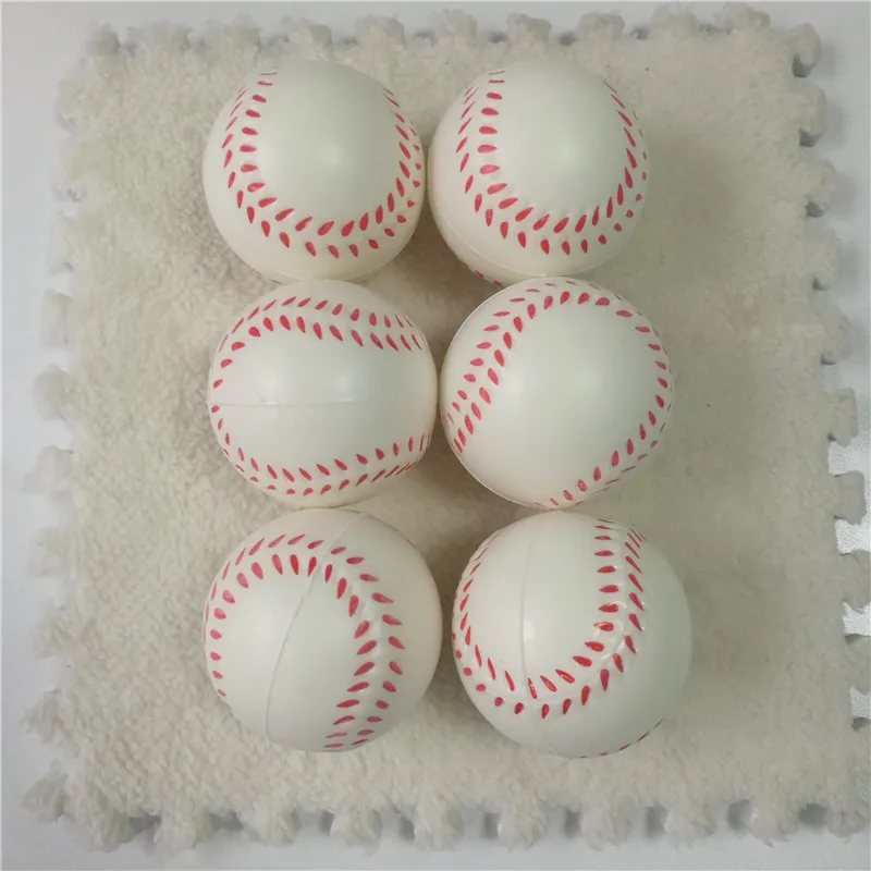 Baseball 6 шт 6,3 см Забавный баскетбольный Футбол анти шар для снятия стресса мягкие поролоновые резиновые шарики для сжимания игрушки для детей - Цвет: Baseball