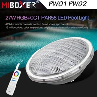 miboxer pw01 27w pw02 18w rgb cct par56 led pool ip68 waterproof underwater light lamp 433mhz gateway8 zone remote