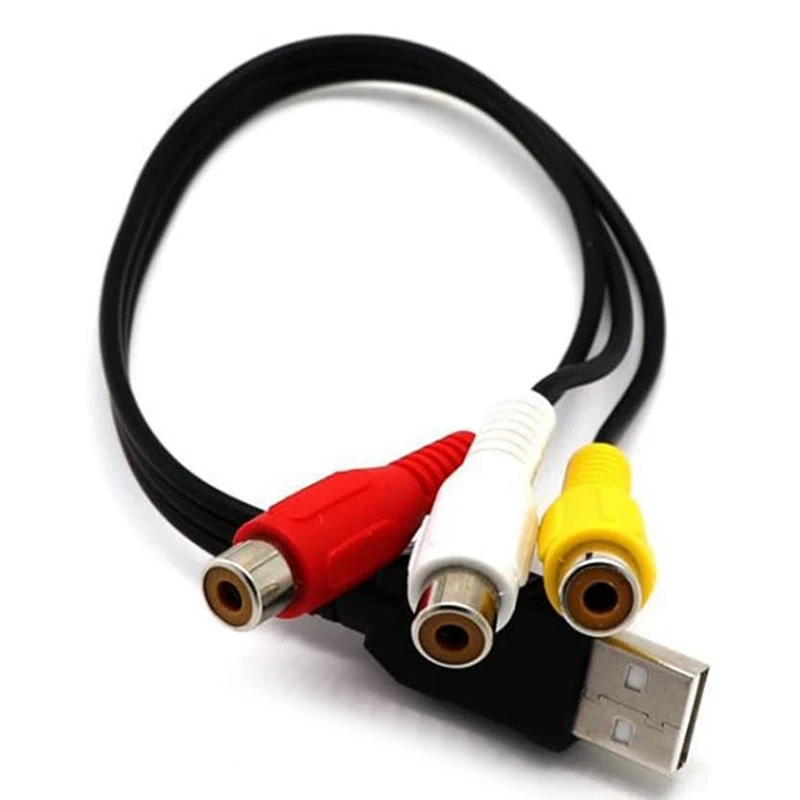 Кабель-переходник с USB на 3RCA переходник мама 3 RCA Rgb Video AV композитный для ТВ ПК DVR |