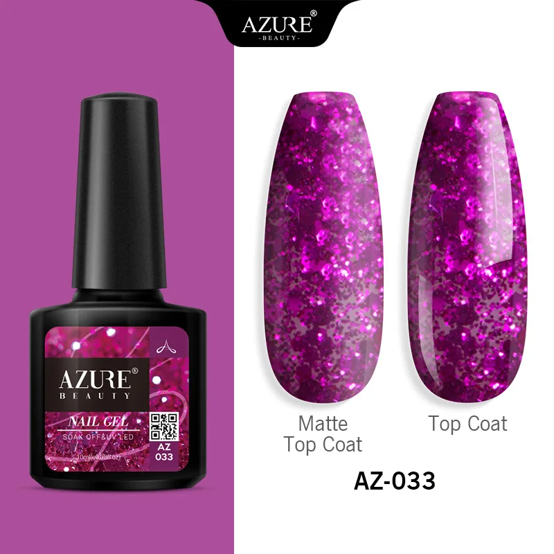 Azure beauty новейший Гель-лак для ногтей 10 мл замачивающийся Блестящий светодиодный Гель-лак для Ногтей Стойкий Гибридный лак Полупостоянный гель - Цвет: 33