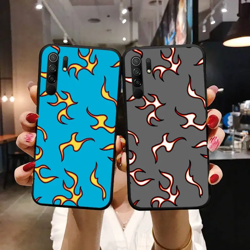 

Blue Flame Fire Phone Case For xiaomi Redmi 5 5A plus 7A 8 note 2 3 4 5 5A 6 7 GO K20 A2