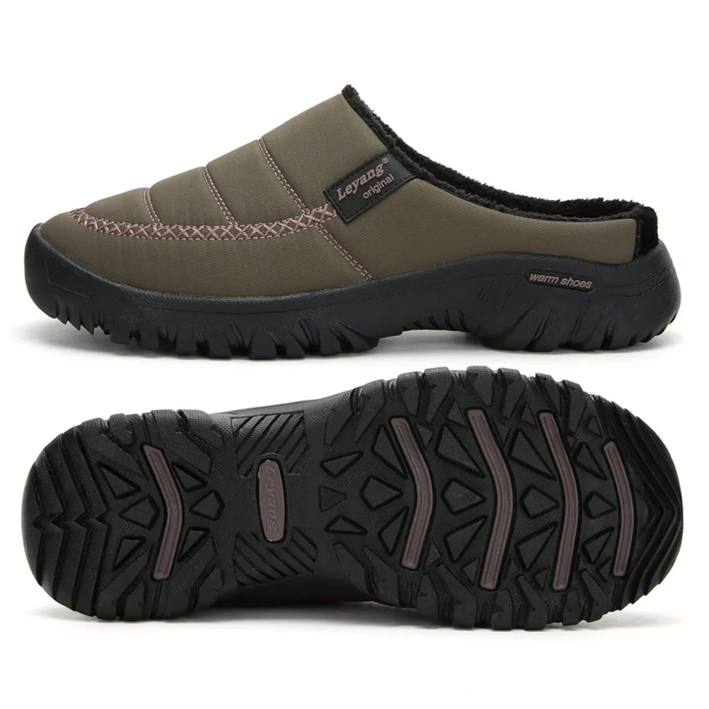 

Couple Large Size Casual Non-slip Winter Slipper Home Indoor Plus Velvet Warm shoes Woman Comfortable Cotton Plush Slipper