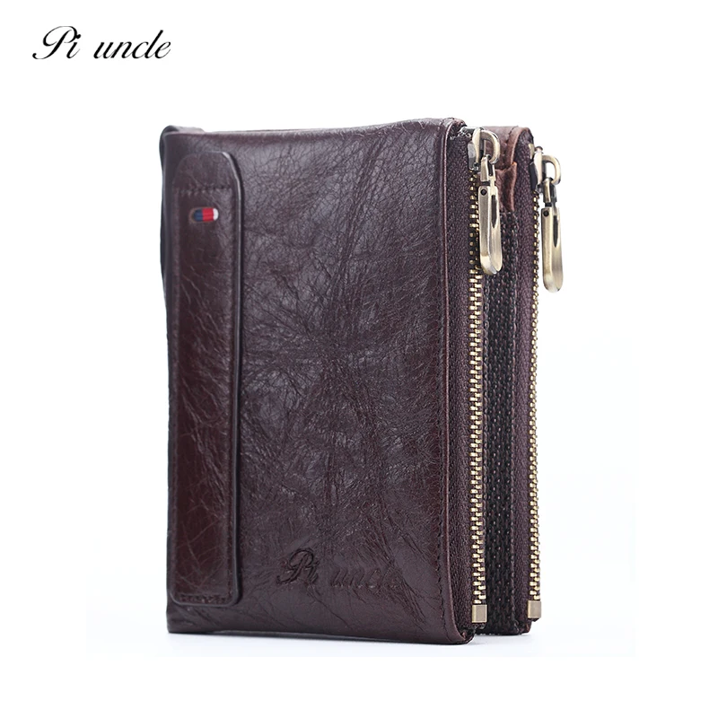 Модные мужские кошельки PI UNCLE из натуральной воловьей кожи мужской кошелек умные