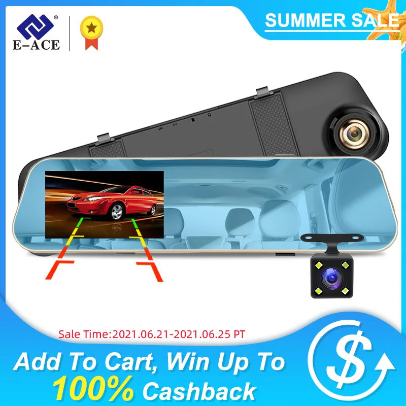 Дропшиппинг Горячая Full HD 1080P Автомобильная Dvr камера Авто 4 3 дюймов зеркало