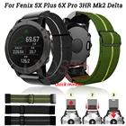Ремешок для наручных часов Garmin Fenix 6 6X Pro 5 5X Plus 3HR спуск Mk1 MK2, нейлоновый эластичный быстросъемный легко регулируемый браслет, 26 мм