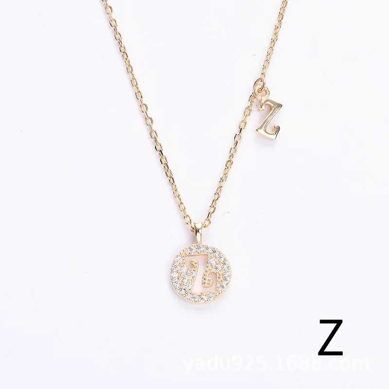 

ORYANA s925 Sterling Silver Letter necklace with diamonds 26 Letters Zircon Stone Pendant Monogram Necklace Fine Jewelry Gift