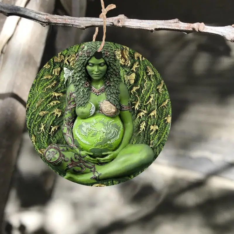 Горячая Распродажа деревянная бирка Gaia для матери и земли домашний декор