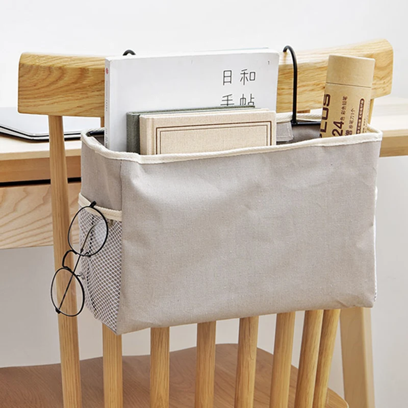 Креативная холщовая подвесная сумка для кровати хранения спальни