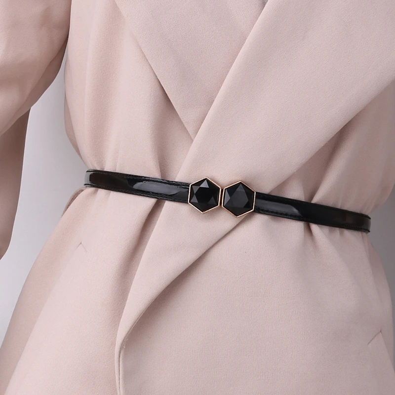 

18 Styles Fashion Women Belts Adjustable Design Thin Belt All-match Dress Punk Cute Leather Female Waistband