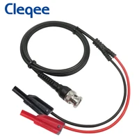 cleqee p1010 bnc q9 to dual 4mm stackable shrouded banana plug with test leads probe cable 120cm