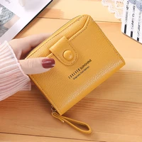 new fashion zipper folding wallet women short paragraph atmospheric high quality multi function wallet card bag coin purse