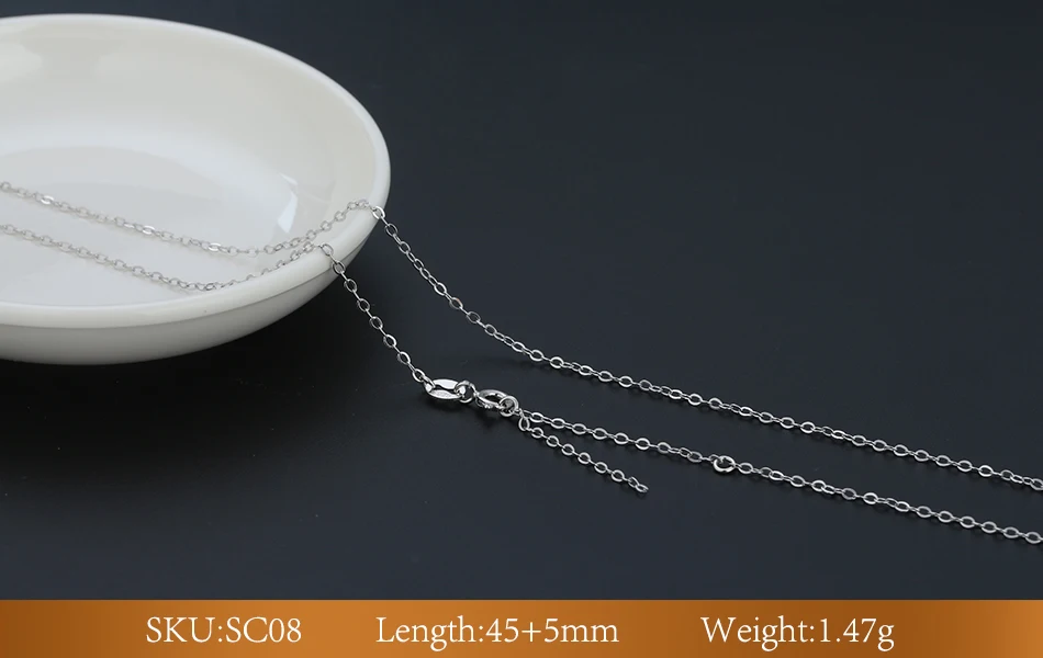 ORSA Jewels, Классическая Базовая цепочка, 925 пробы, серебряная застежка-Омар, регулируемое ожерелье, цепочка, модное ювелирное изделие SC08