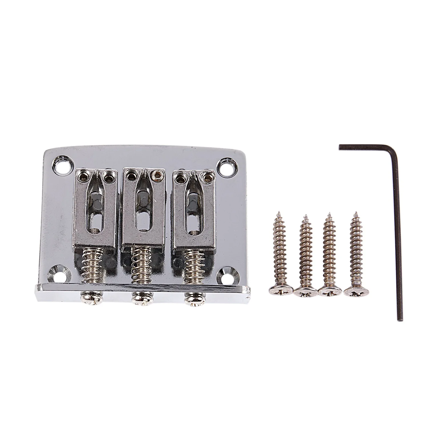

Cigar Box Guitar Parts: 3-string Hard-tail Adjustable Bridge
