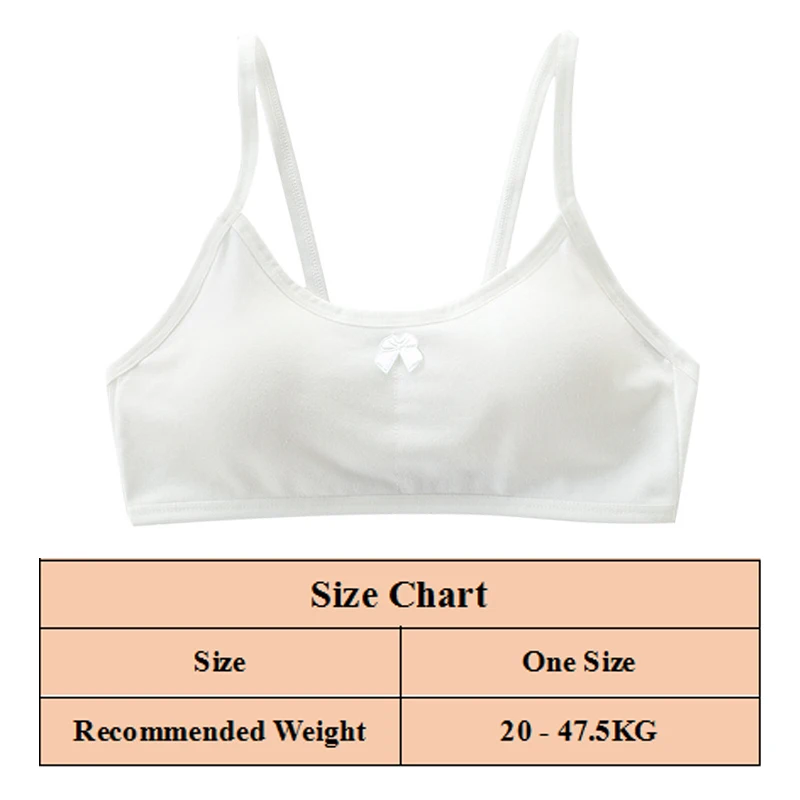 

8-16 Years Cotton Girls Training Bra Adolescente Girl's Sport Bras Teen Girl Underwear Push Up Teens Bras With Chest Pad