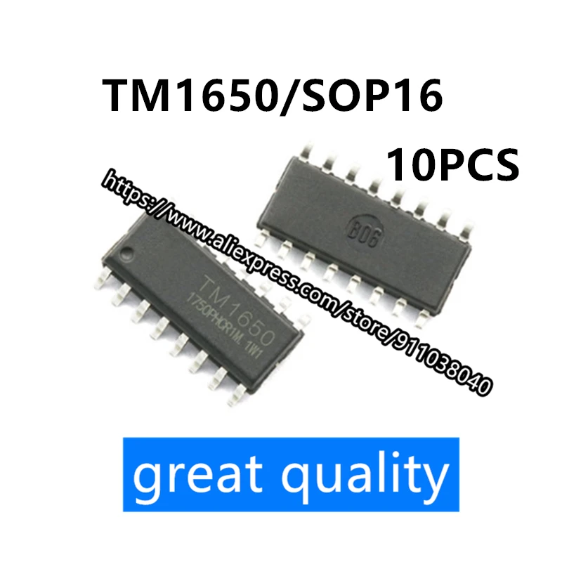 10 шт./лот новый оригинальный аутентичный TM1650 SMD SOP16 in line DIP16 8*4 бит привод цифровой