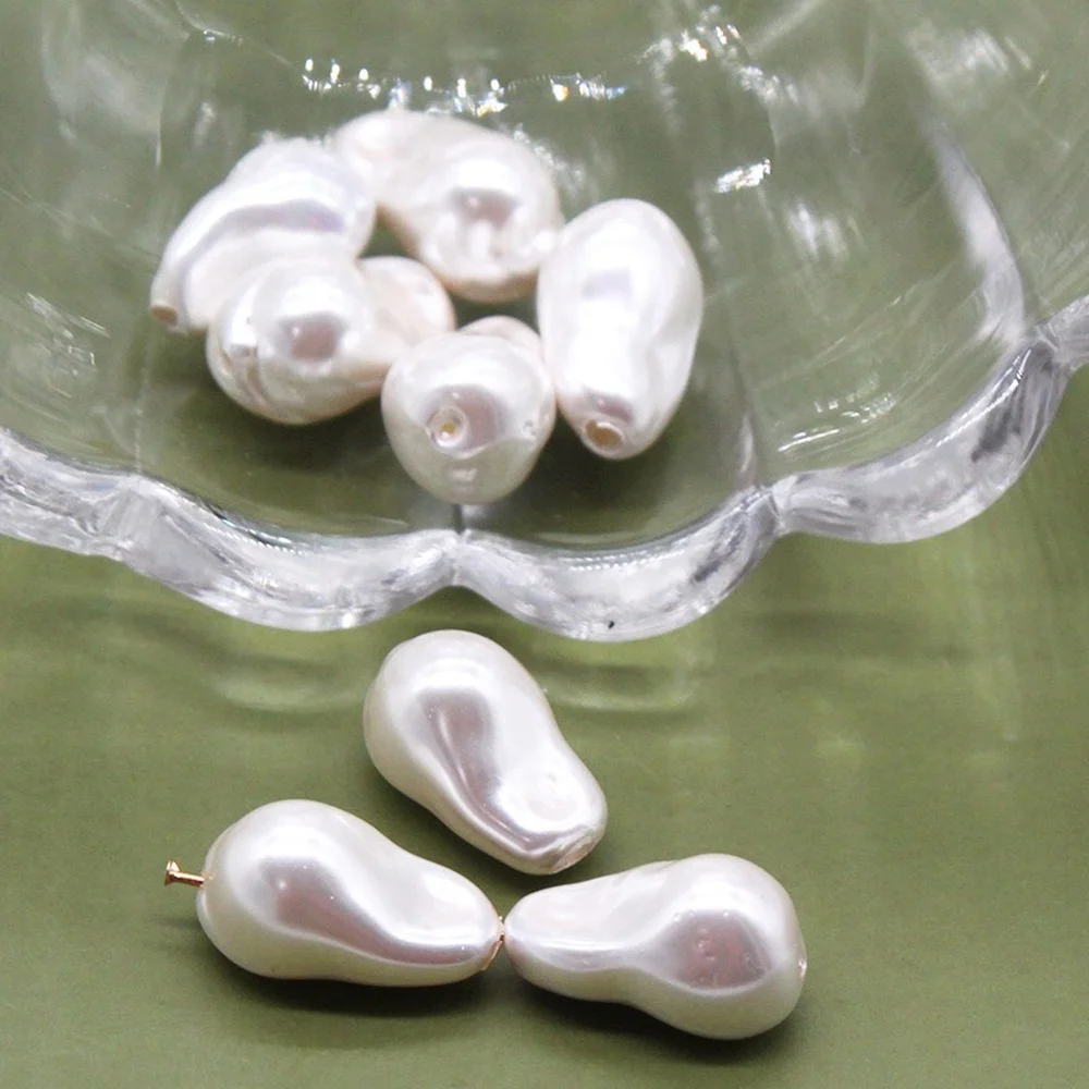 Бусины из натуральной пресноводной ракушки Перламутровые неправильной формы в