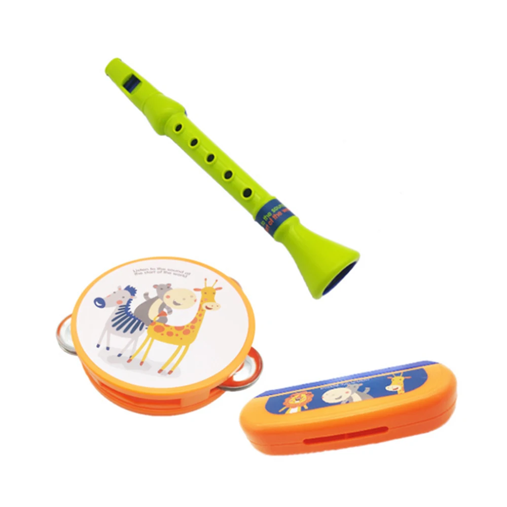 6 шт. детский музыкальный инструмент игрушка Музыкальный барабан колокольчик