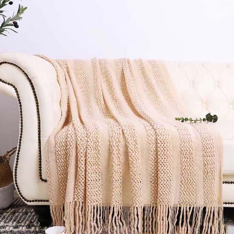 

Nordic Knitted Blanket Plaid on the Bed Sofa Throw Thread Blankets for Bed Travel TV Nap Blankets Soft Towel Bed Plaid Tapestry