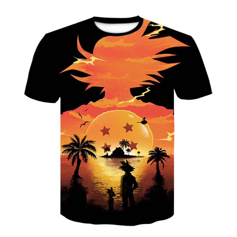 

2020 New Anime Men's Summer T-shirt Fashion Short-sleeved 3d Round Neck Top Element Trendy Men's T-shirt