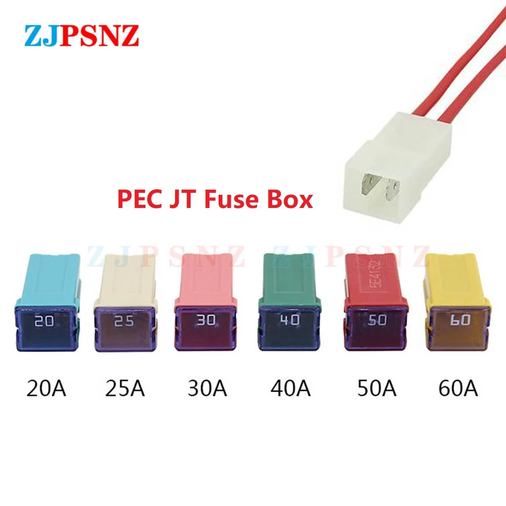 

PEC JT 20A 30A 40A 50A 60A Insurance Auto Square Fuse Tube Waterproof Fuse Box With Socket Optional For Car Air Conditioning Fan